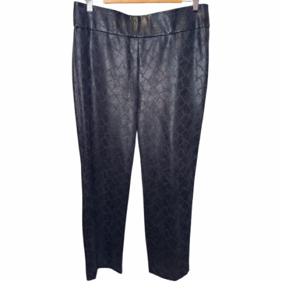 Laura Pants - Animal Print Pattern Faux Leather Pants